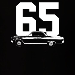 1965 Chevelle Side View With Year Dark Color T Shirt