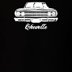 1965 Chevelle Grill View With Model Dark Color T Shirt