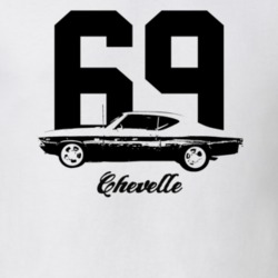 1969 Chevelle Side View With Year And Model Light Color T Shirt