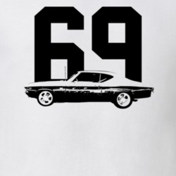 1969 Chevelle Side View With Year Light Color T Shirt