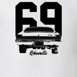 1969 Chevelle Rear View With Year And Model Light Color T Shirt