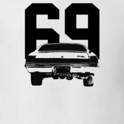 1969 Chevelle Rear View With Year Light Color T Shirt