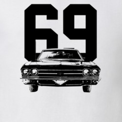 1969 Chevelle Grill View With Year Light Color T Shirt