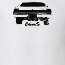 1969 Chevelle Rear View With Model Light Color T Shirt