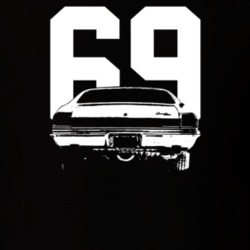 1969 Chevelle Rear View With Year Dark Color T Shirt