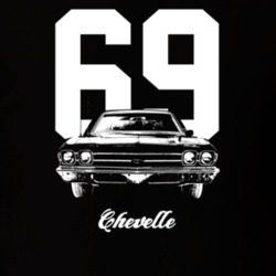 1969 Chevelle Grill View With Year And Model Dark Color T Shirt
