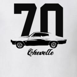 1970 Chevelle Side View With Year And Model Light Color T Shirt