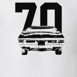 1970 Chevelle Rear View With Year Light Color T Shirt