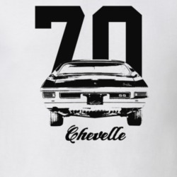 1970 Chevelle Rear View With Year And Model Light Color T Shirt