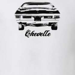 1970 Chevelle Rear View With Model Light Color T Shirt