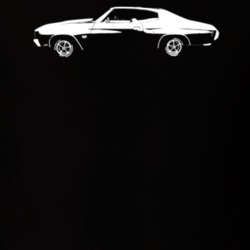 1970 Chevelle Side View Dark Color T Shirt