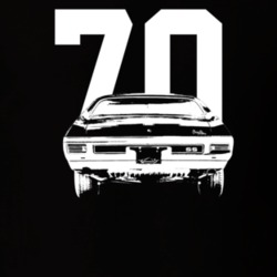 1970 Chevelle Rear View With Year Dark Color T Shirt