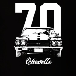 1970 Chevelle Grill View With Year And Model Dark Color T Shirt
