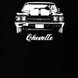 1970 Chevelle Grill View With Model Dark Color T Shirt