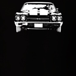 1970 Chevelle Grill View Dark Color T Shirt