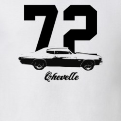 1972 Chevelle Side View With Year And Model Light Color T Shirt