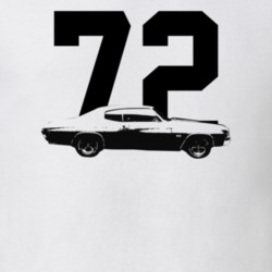 1972 Chevelle Side View With Year Light Color T Shirt