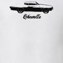 1972 Chevelle Side View With Model Light Color T Shirt