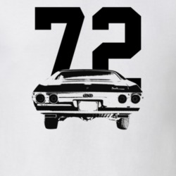 1972 Chevelle Rear View With Year Light Color T Shirt