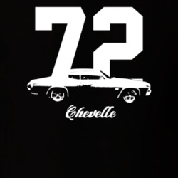 1972 Chevelle Side View With Year And Model Dark Color T Shirt