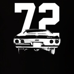 1972 Chevelle Rear View With Year Dark Color T Shirt