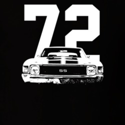 1972 Chevelle Grill View With Year Dark Color T Shirt