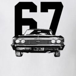 1967 Chevelle Grill View With Year Light Color T Shirt