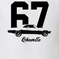 1967 Chevelle Side View With Year And Model Light Color T Shirt