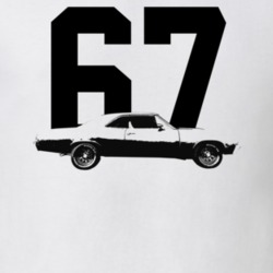 1967 Chevelle Side View With Year Light Color T Shirt