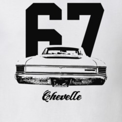 1967 Chevelle Rear View With Year And Model Light Color T Shirt