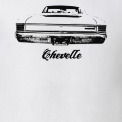 1967 Chevelle Rear View With Model Light Color T Shirt