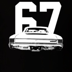 1967 Chevelle Rear View With Year Dark Color T Shirt
