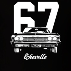 1967 Chevelle Grill View With Year And Model Dark Color T Shirt