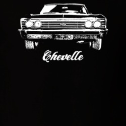 1967 Chevelle Grill View With Model Dark Color T Shirt