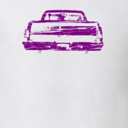 Purple El Camino Rear View Distressed Look T Shirt