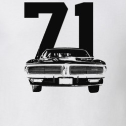 1971 Charger Grill View With Year Light Color T shirt