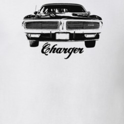 1971 Charger Grill View With Model Light Color T shirt