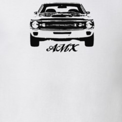 1968 Amx Grill View With Model Light Color T Shirt