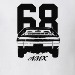 1968 Amx Rear View With Year And Model Light Color T Shirt
