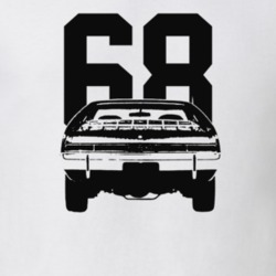1968 Amx Rear View With Year Light Color T Shirt