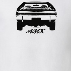 1968 Amx Rear View With Model Light Color T Shirt