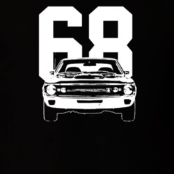 1968 Amx Grill View With Year Dark Color T Shirt