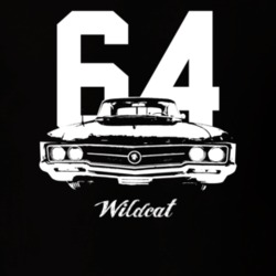 1964 Wildcat Grill View With Year And Model Dark Color T Shirt