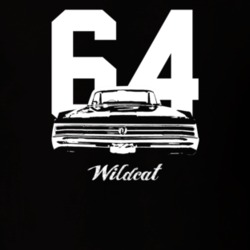 1964 Wildcat Rear View With Year And Model Dark Color T Shirt