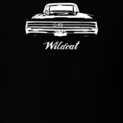 1964 Wildcat Rear View With Model Dark Color T Shirt