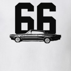 1966 Charger Side View With Year Light Color T Shirt