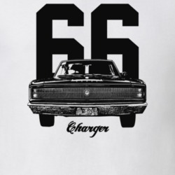 1966 Charger Grill View With Year And Model Light Color T Shirt