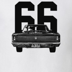 1966 Charger Grill View With Year Light Color T Shirt
