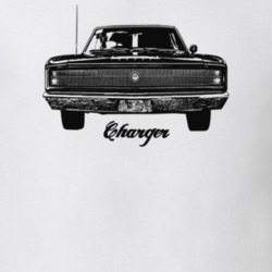 1966 Charger Grill View With Model Light Color T Shirt