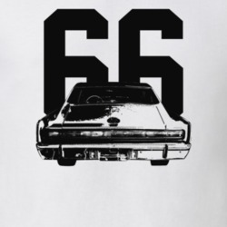 1966 Charger Rear View With Year Light Color T Shirt
